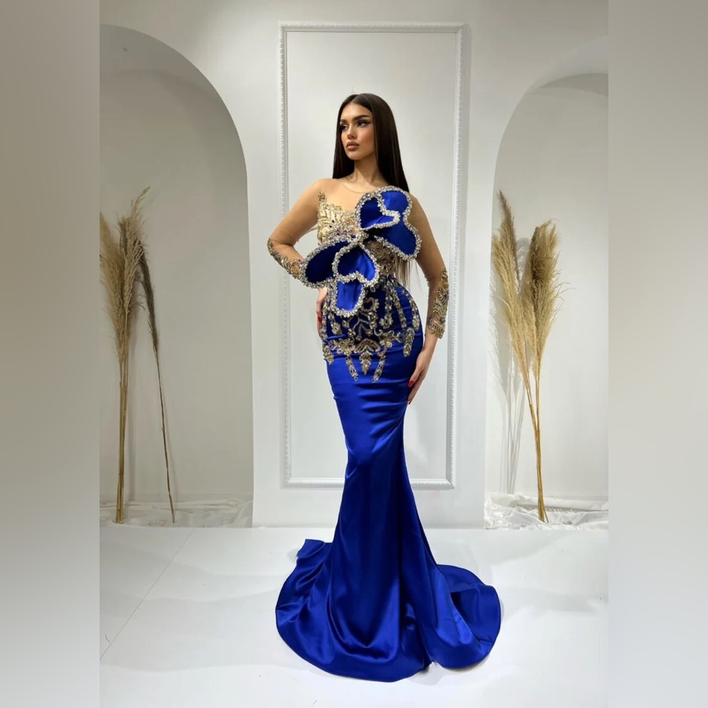 Blini Lysia Stone-Embellished Long Dress.